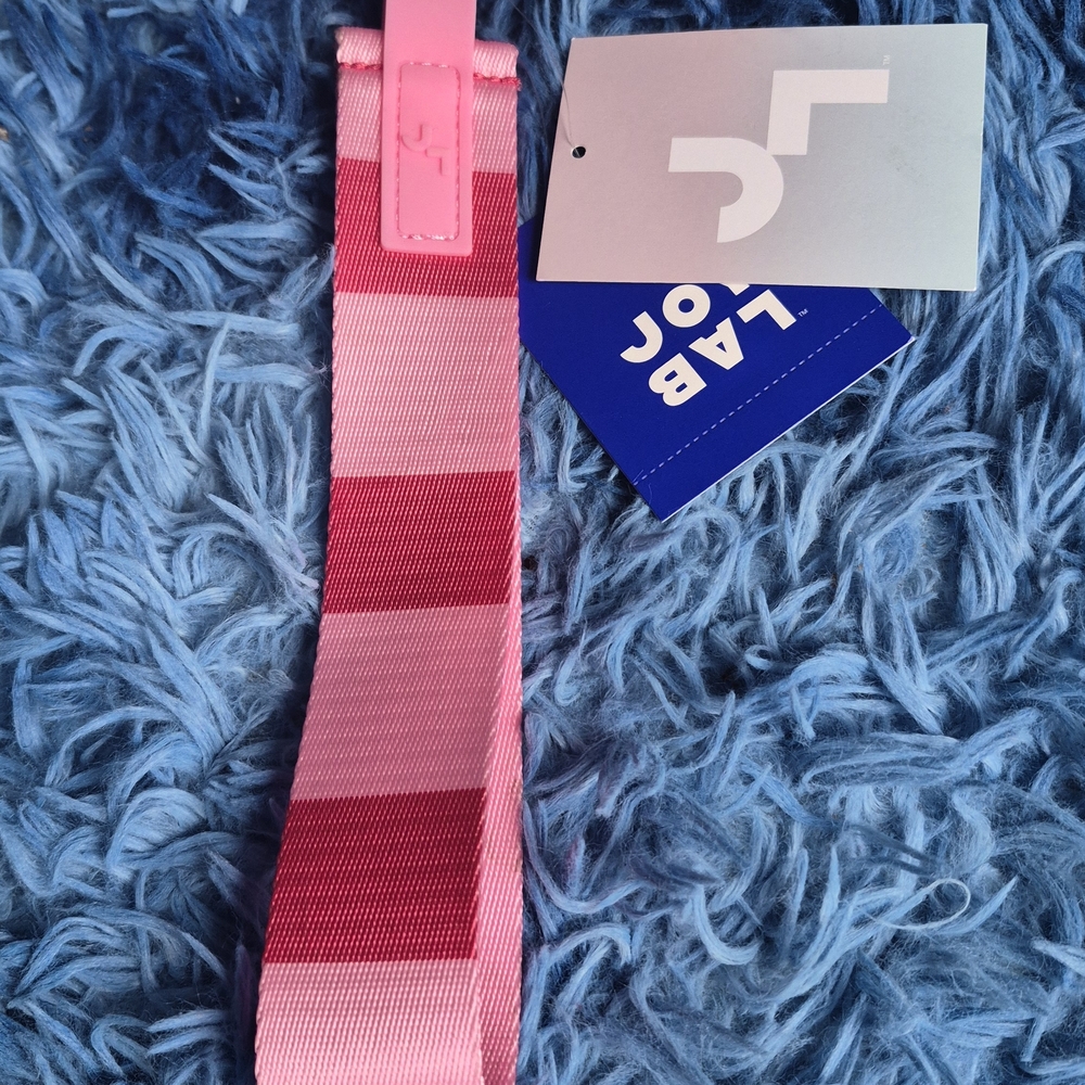 Pink and Red Striped Wristband